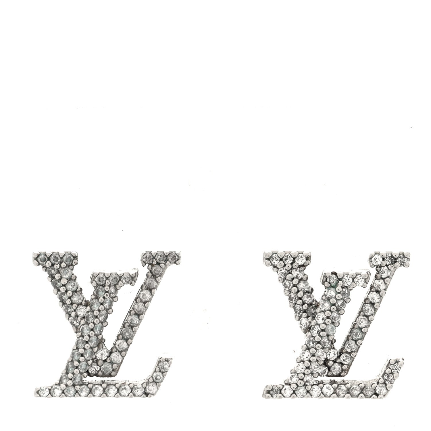 Louis Vuitton Crystal LV Iconic Earrings Silver 1 of 4