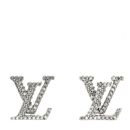 Louis Vuitton Crystal LV Iconic Earrings Silver 1 of 4