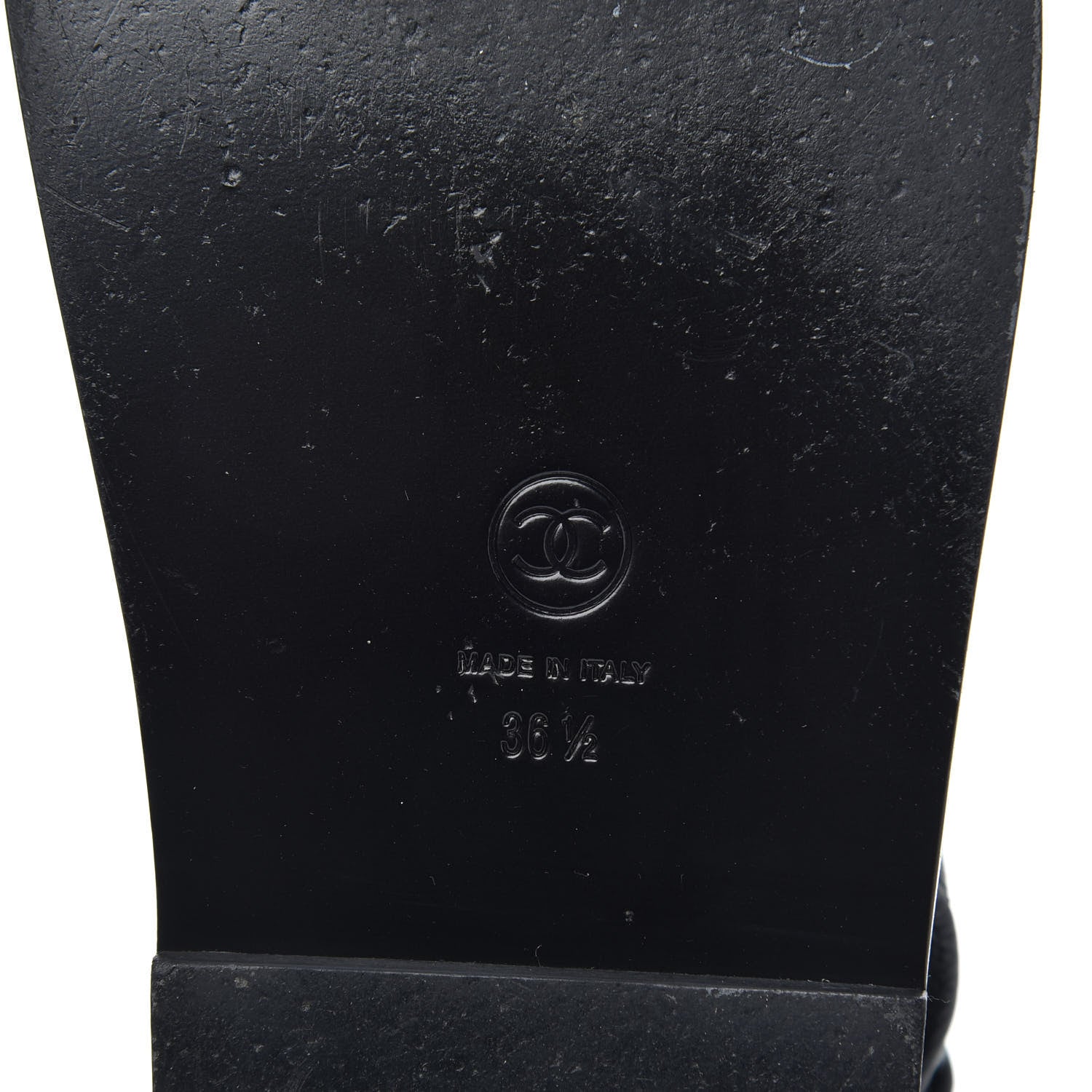 Chanel Grained Calfskin Velcro Dad Sandals 36.5 Black 7 of 9