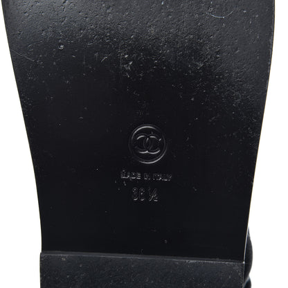 Chanel Grained Calfskin Velcro Dad Sandals 36.5 Black 7 of 9