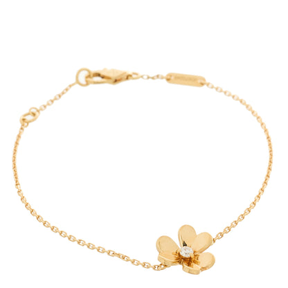 Van Cleef & Arpels 18K Yellow Gold Diamond Mini Frivole Bracelet 1 of 4