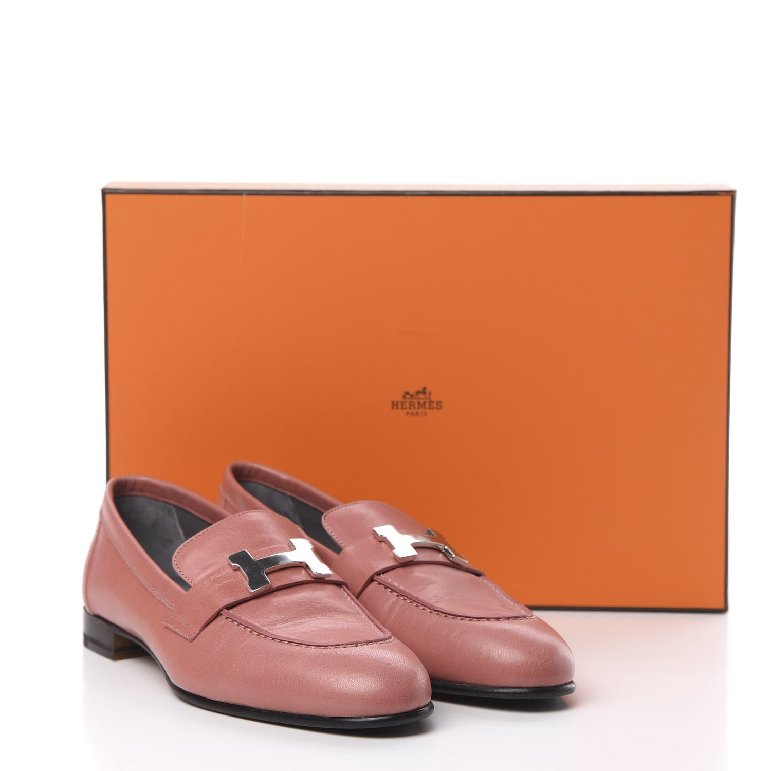 Hermes Goatskin Paris Loafers 36 Rouge Blush 8 of 8