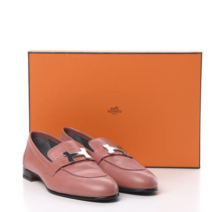 Hermes Goatskin Paris Loafers 36 Rouge Blush 8 of 8