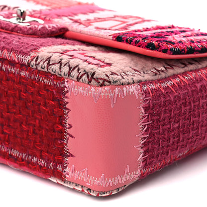 Chanel Tweed Patchwork Jumbo Single Flap Pink 10 of 12