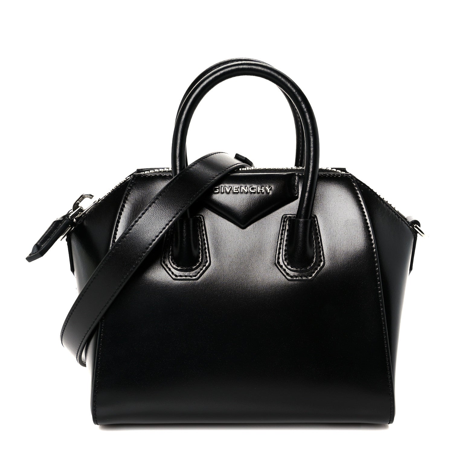 Givenchy Shiny Lord Calfskin Mini Antigona Black 1 of 10