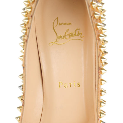 Christian Louboutin Cork Alti Spikes 160 Pumps 39 Natural Gold 7 of 8