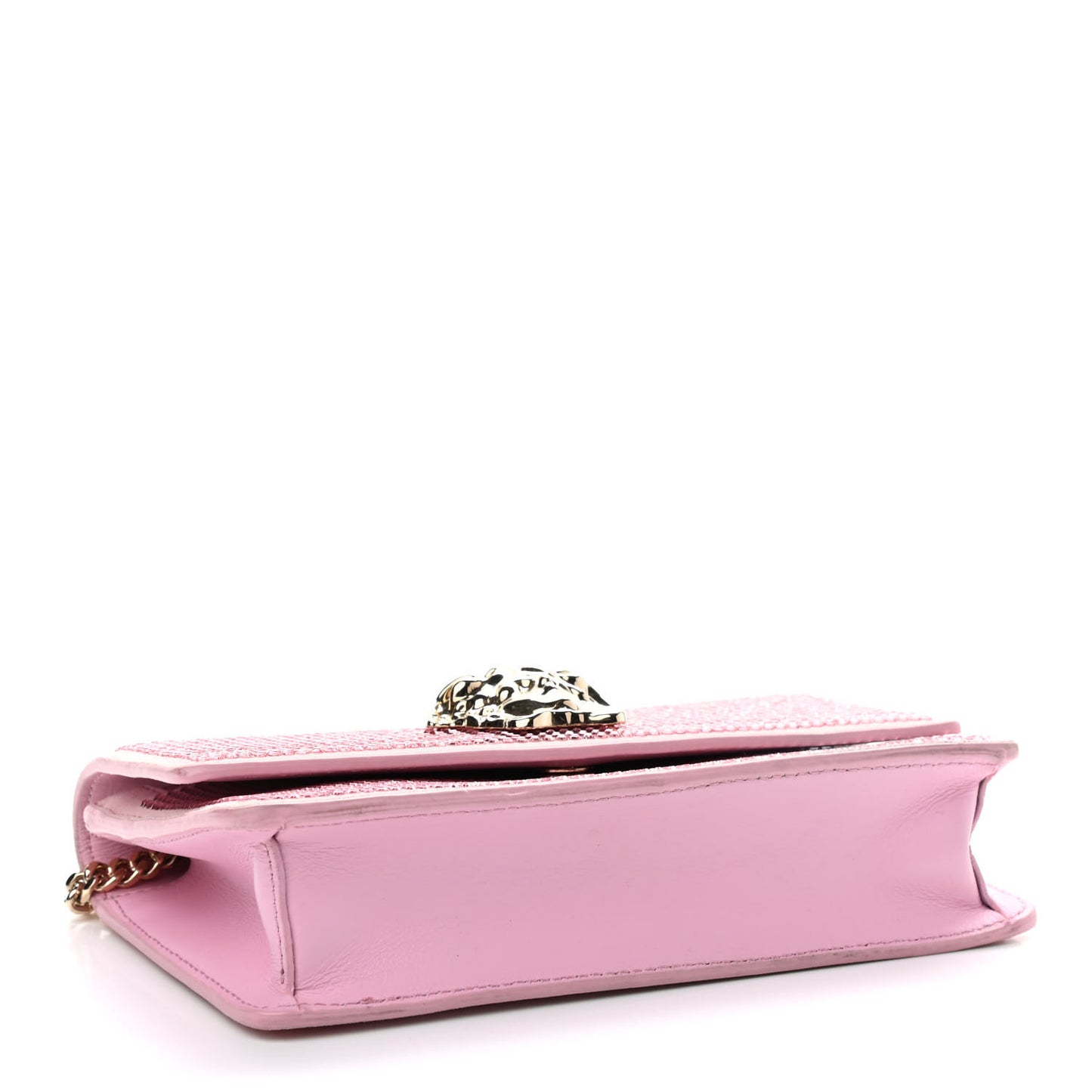 Vitello Crystal Palazzo Evening Bag Pink