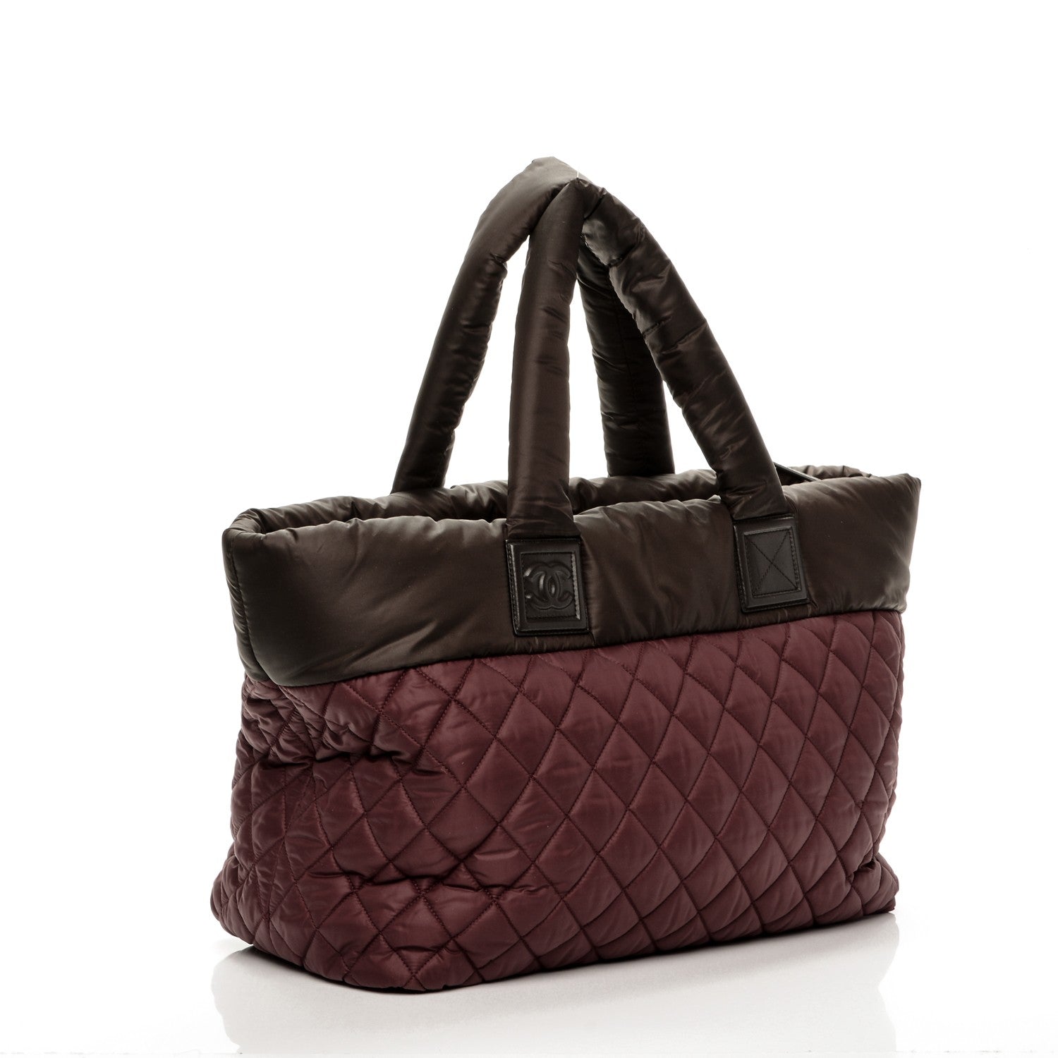 Chanel Nylon Quilted Medium Coco Cocoon Tote Brown Red 3 of 7