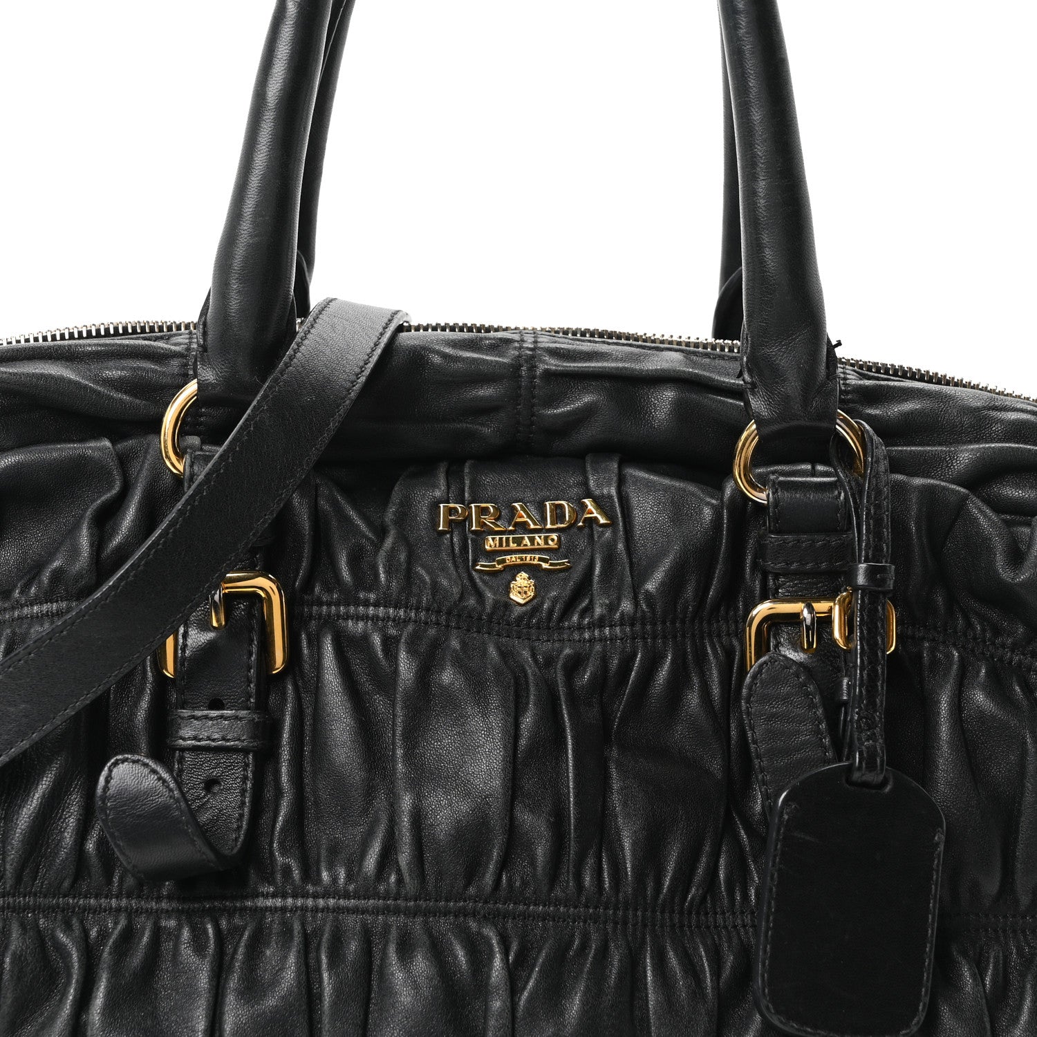 Prada Nappa Gaufre Tote Black 8 of 10