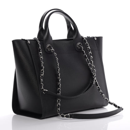 Chanel Caviar Small Studded Deauville Tote Black 3 of 7