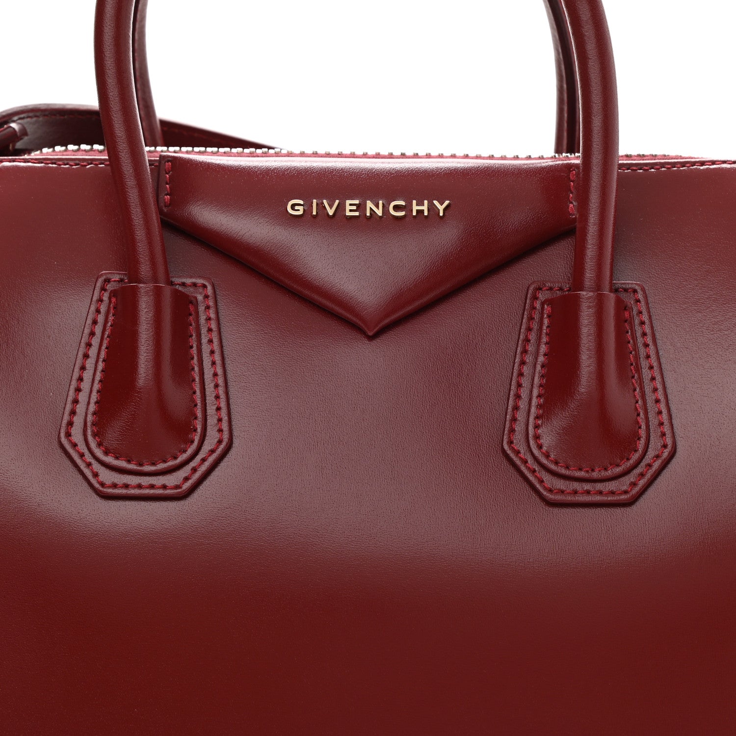 Givenchy Shiny Lord Calfskin Small Antigona Burgundy 7 of 9