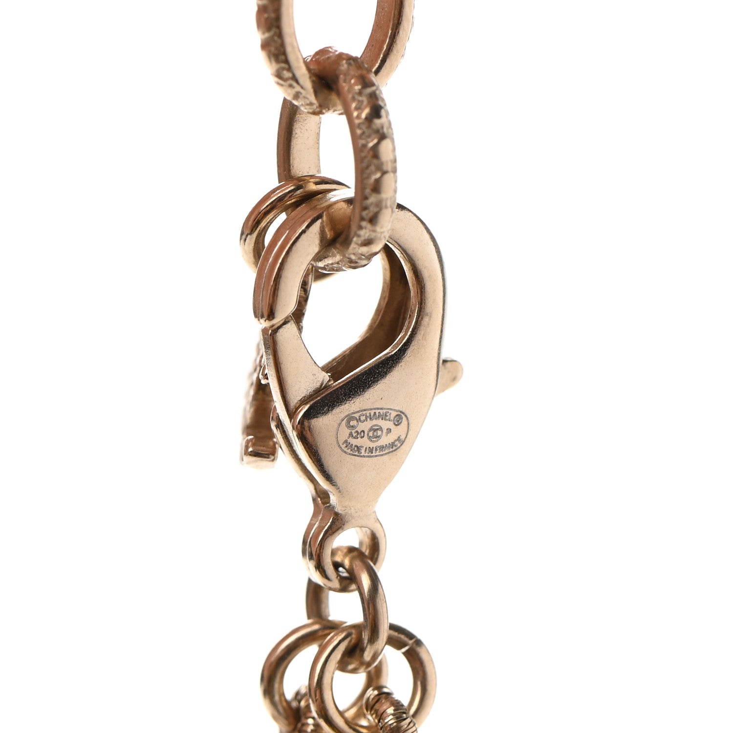 Chanel Crystal Pearl CC Long Multi Strand Necklace Gold 6 of 7