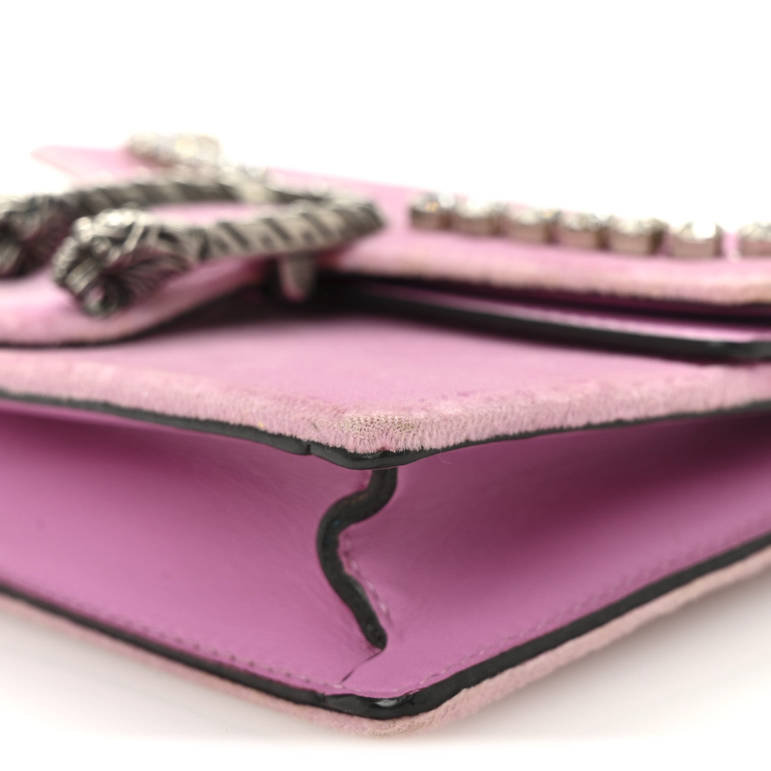 極美品　37　GUCCI　グッチ　デュオニソス　ベロア　チェーン　ミニ　パープル GUCCI Dionysus Small Crystal Embellished Suede Shoulder Bag Purple 400