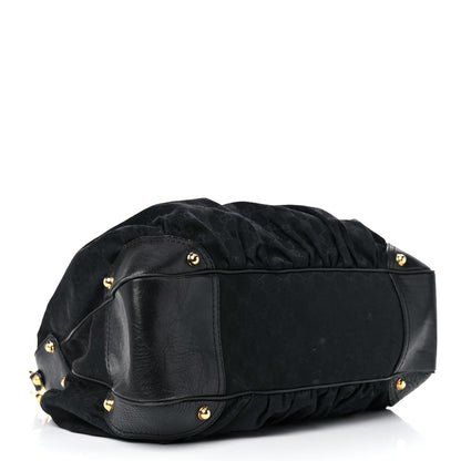 Gucci Monogram Large Jockey Hobo Black 7 of 25