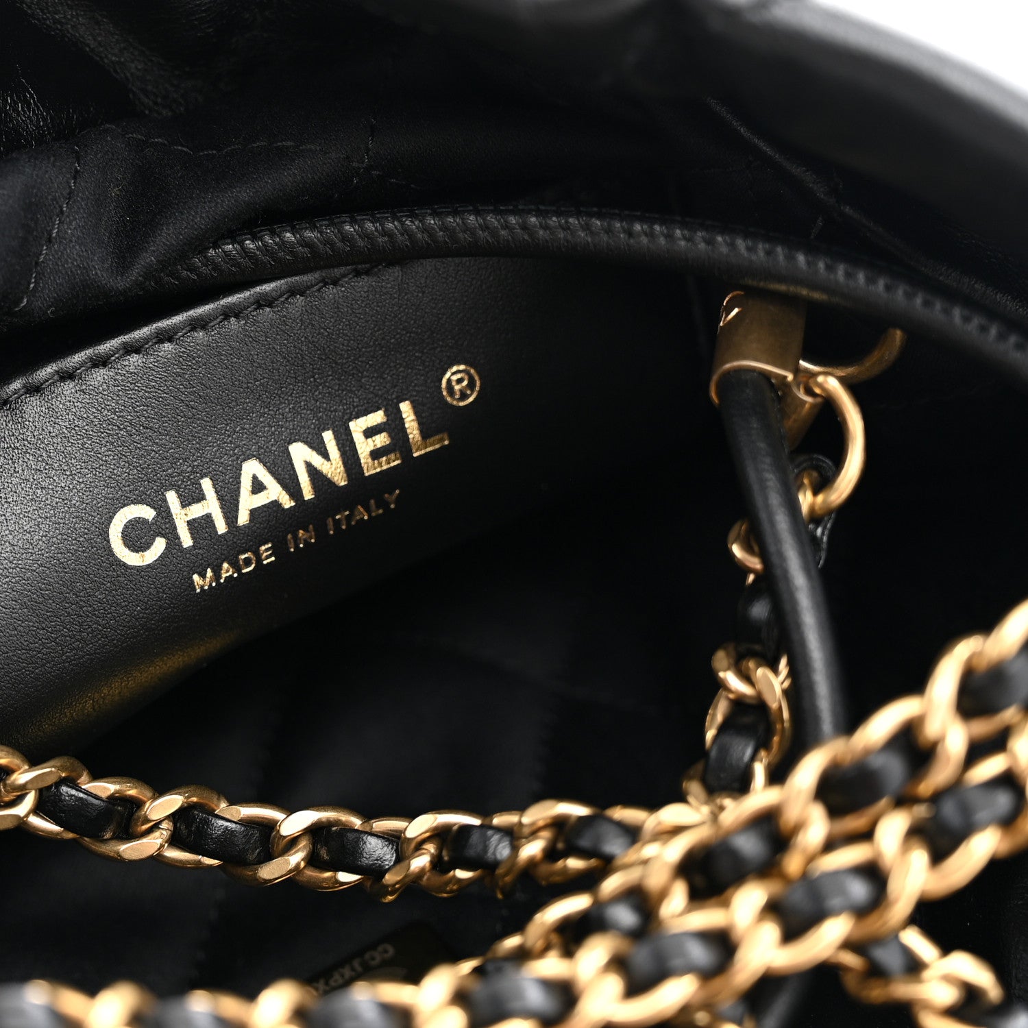 Chanel Shiny Calfskin Quilted Mini Chanel 22 Black 6 of 10