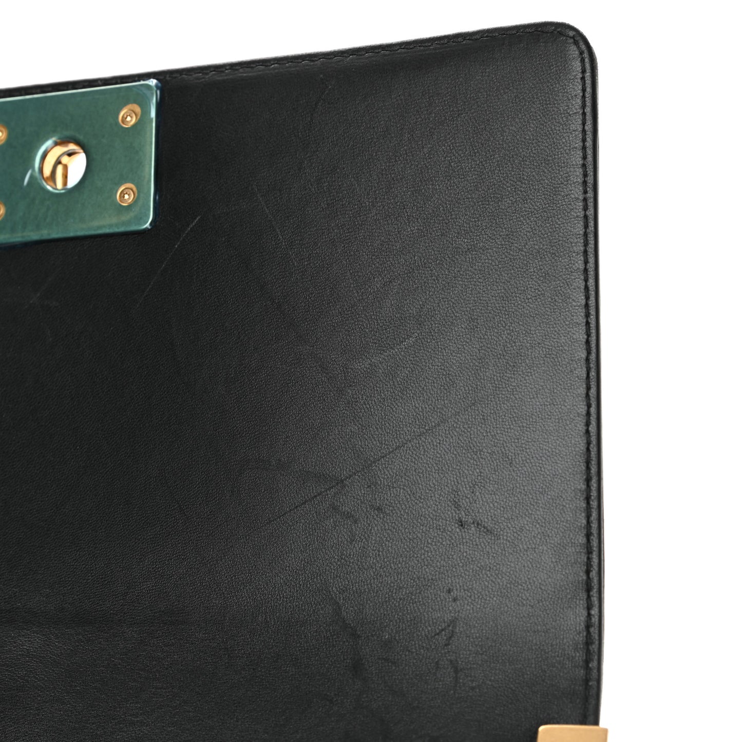 Lambskin Quilted Medium Boy Flap Black
