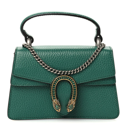 Gucci Dollar Calfskin Crystal Mini Dionysus Top Handle Bag Emerald 1 of 10