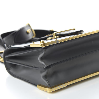 Prada City Calfskin Saffiano Cahier Bag Mercurio Black 6 of 9