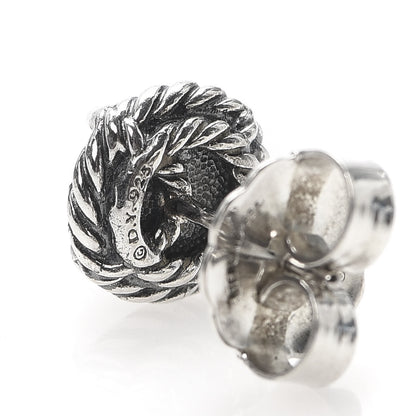 David Yurman Sterling Silver Pearl 10mm Chatelaine Earrings 4 of 4