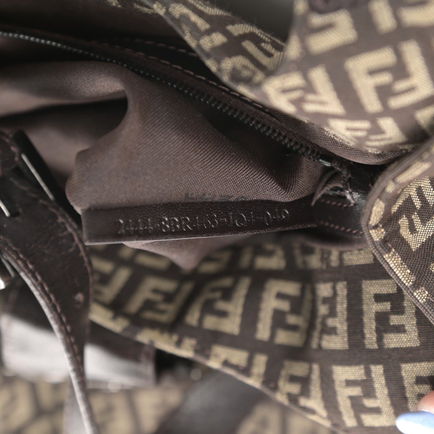 Zucchino Vitello Shoulder Bag Testa di Moro Beige