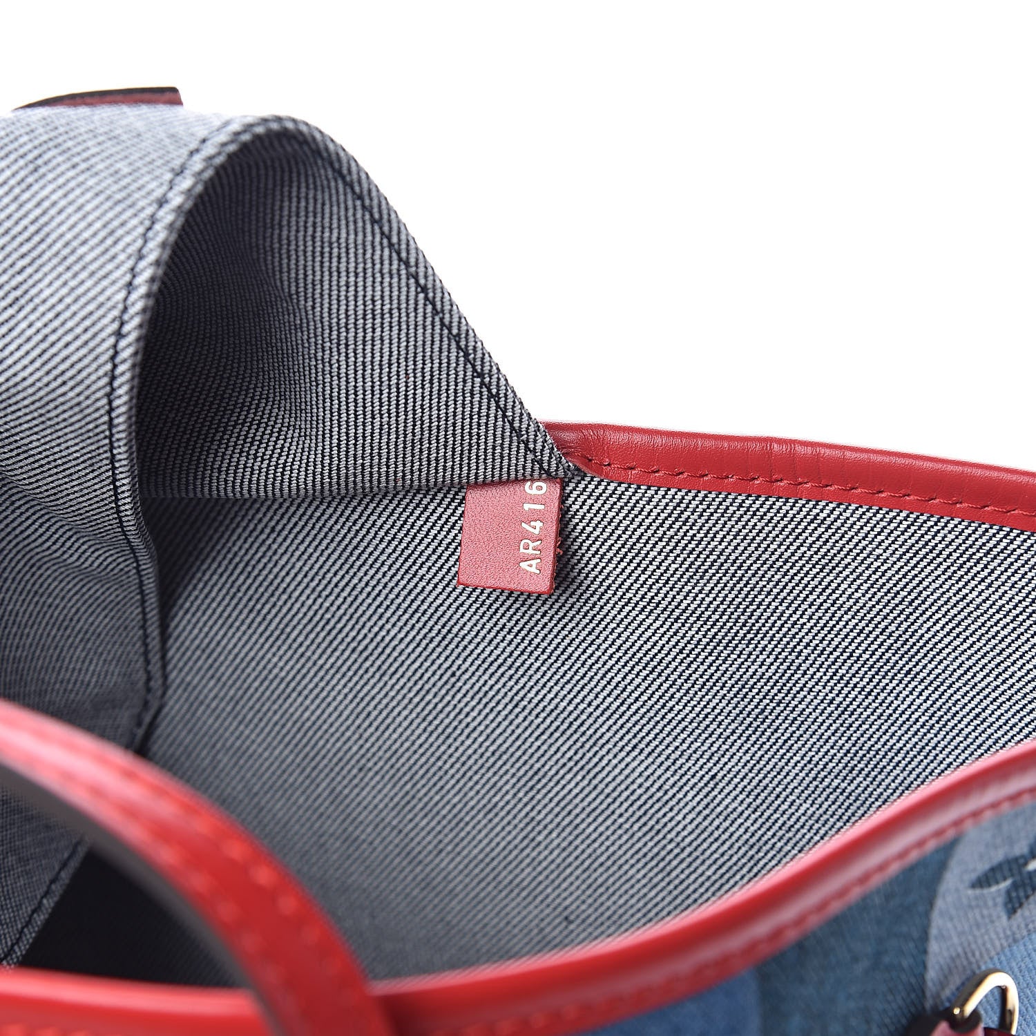 Louis Vuitton Denim Damier Monogram Patchwork Neverfull Blue Rouge 7 of 10