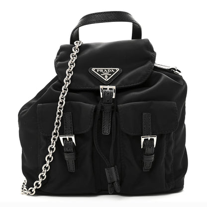 Prada Nylon Vela Mini Crossbody Backpack Black 1 of 9