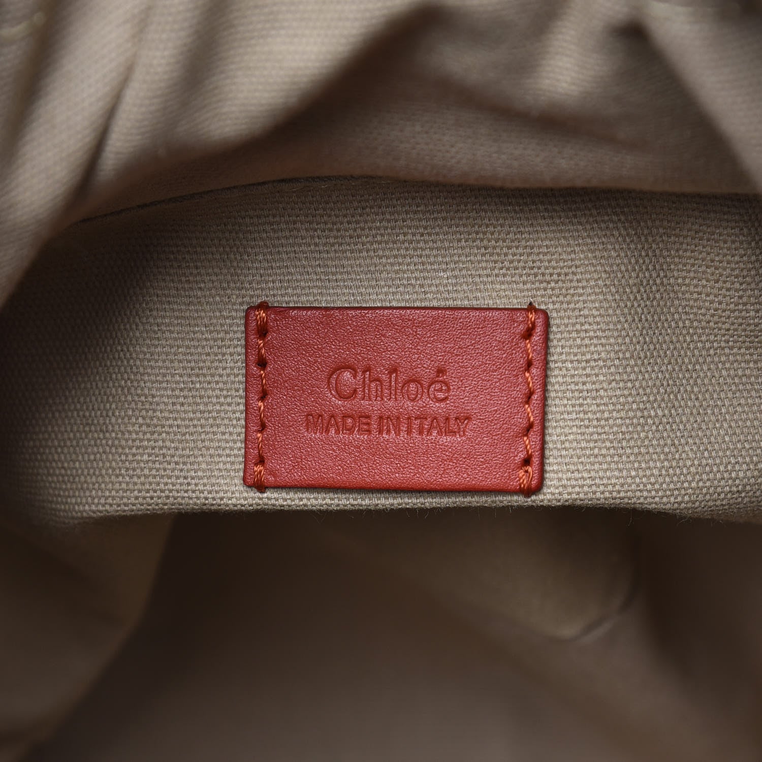 Chloe Smooth Calfskin Mini Roy Bucket Bag Earthy Red 8 of 10