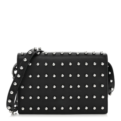 Alexander Wang Calfskin Studded Prisma Double Biker Crossbody Bag Black 1 of 10