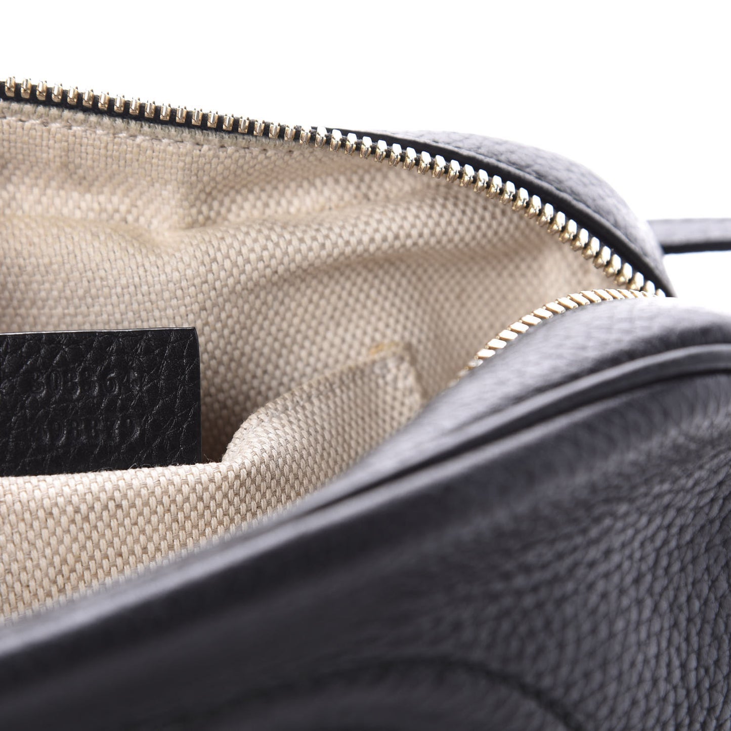 Pebbled Calfskin Small Soho Disco Bag Black