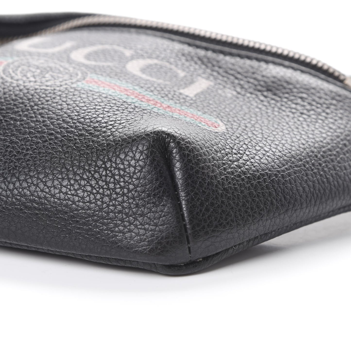 Grained Calfskin Small Logo Belt Bag Black