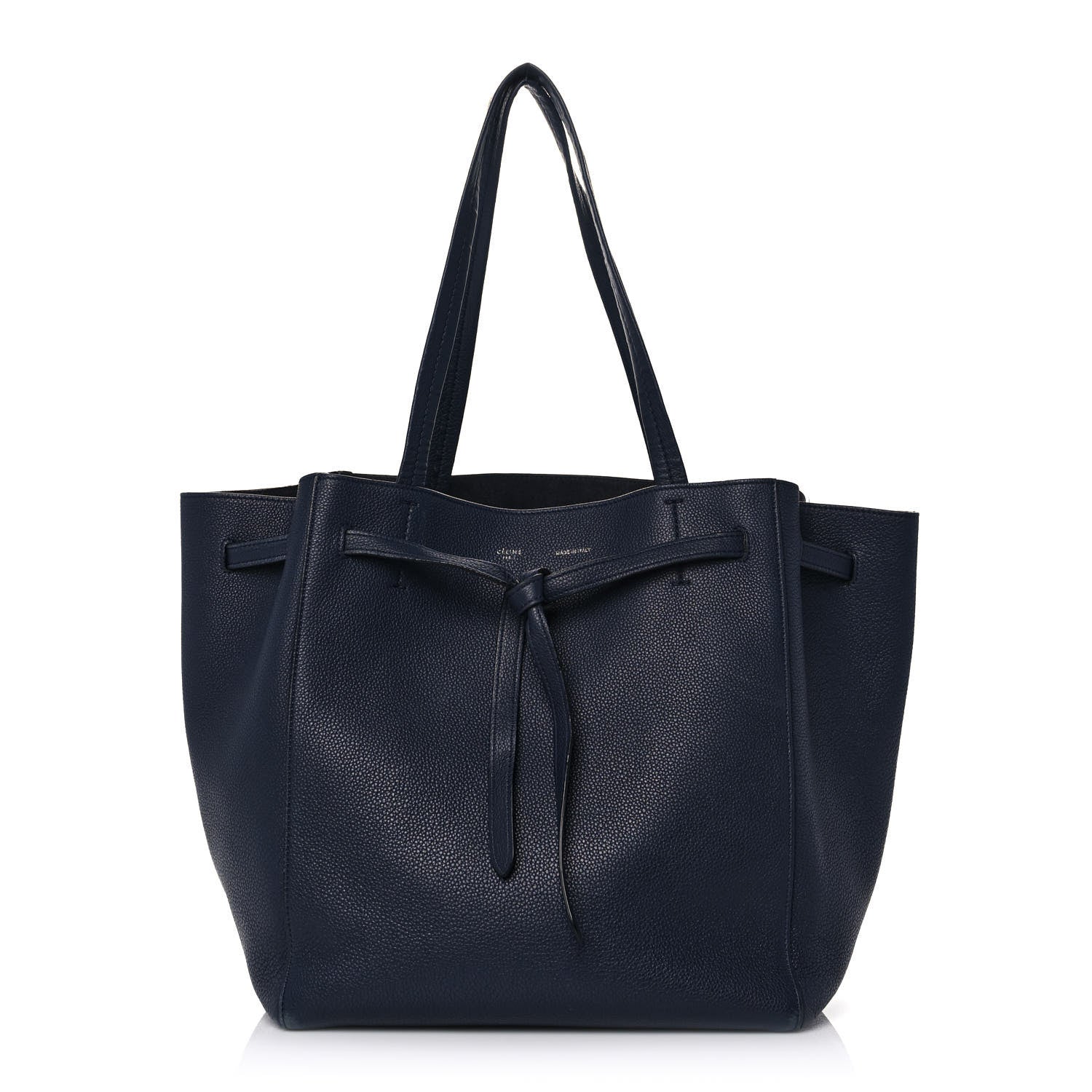 Celine Soft Grained Calfskin Small Belt Cabas Phantom Navy 1 of 11