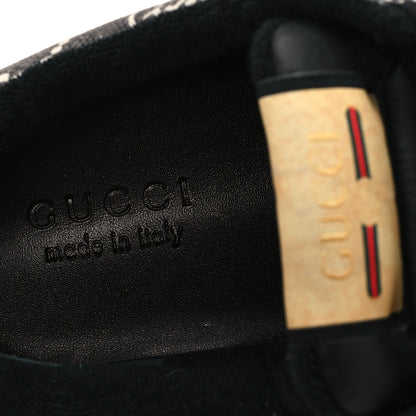 Gucci GG Supereme Monogram Miro Soft Calfskin Web Mens Screener Sneakers 8.5 Black Grey Sky 8 of 9