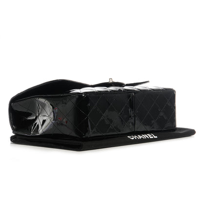 Chanel Glitter Patent Jumbo Single Flap Black 5 of 9