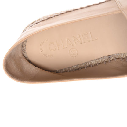 Chanel Lambskin CC Espadrilles 39 Beige Black 7 of 9