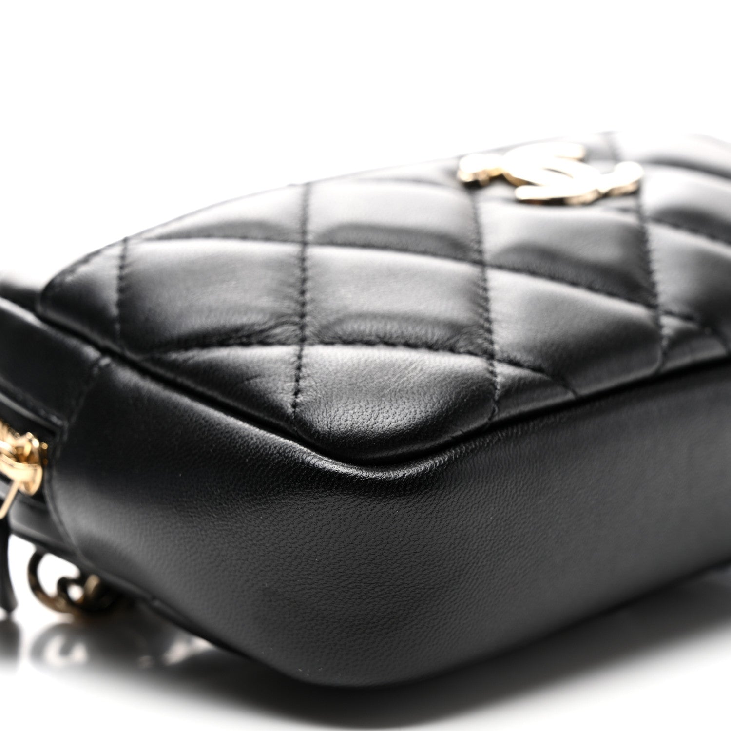 Chanel Lambskin Quilted Waist Bag With Pouch Black 10 of 11