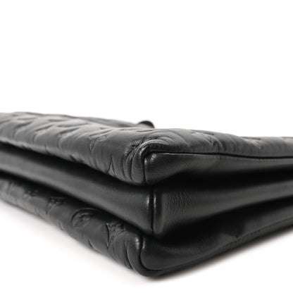Louis Vuitton Lambskin Embossed Monogram Coussin MM Black 8 of 8