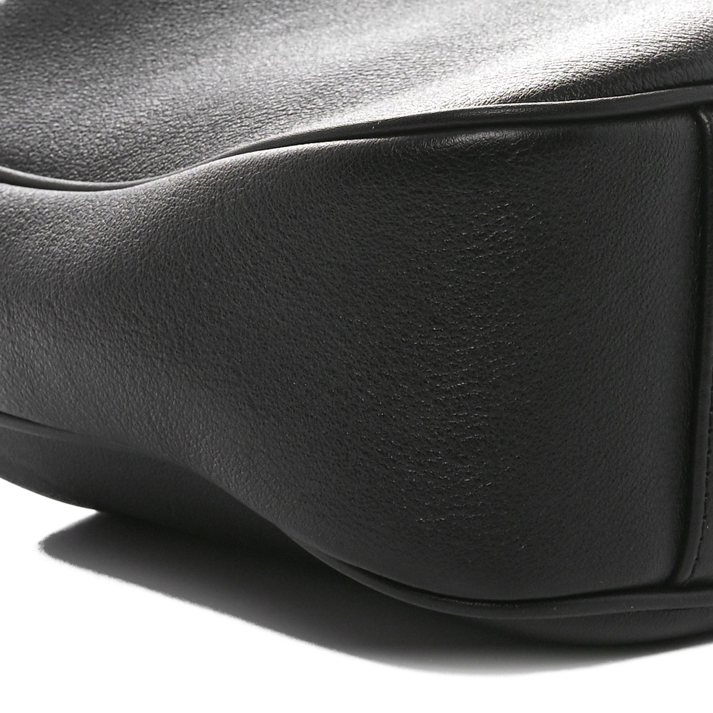 Softy Wonka Textured Dollar Calfskin Medium Diana Shoulder Bag Black