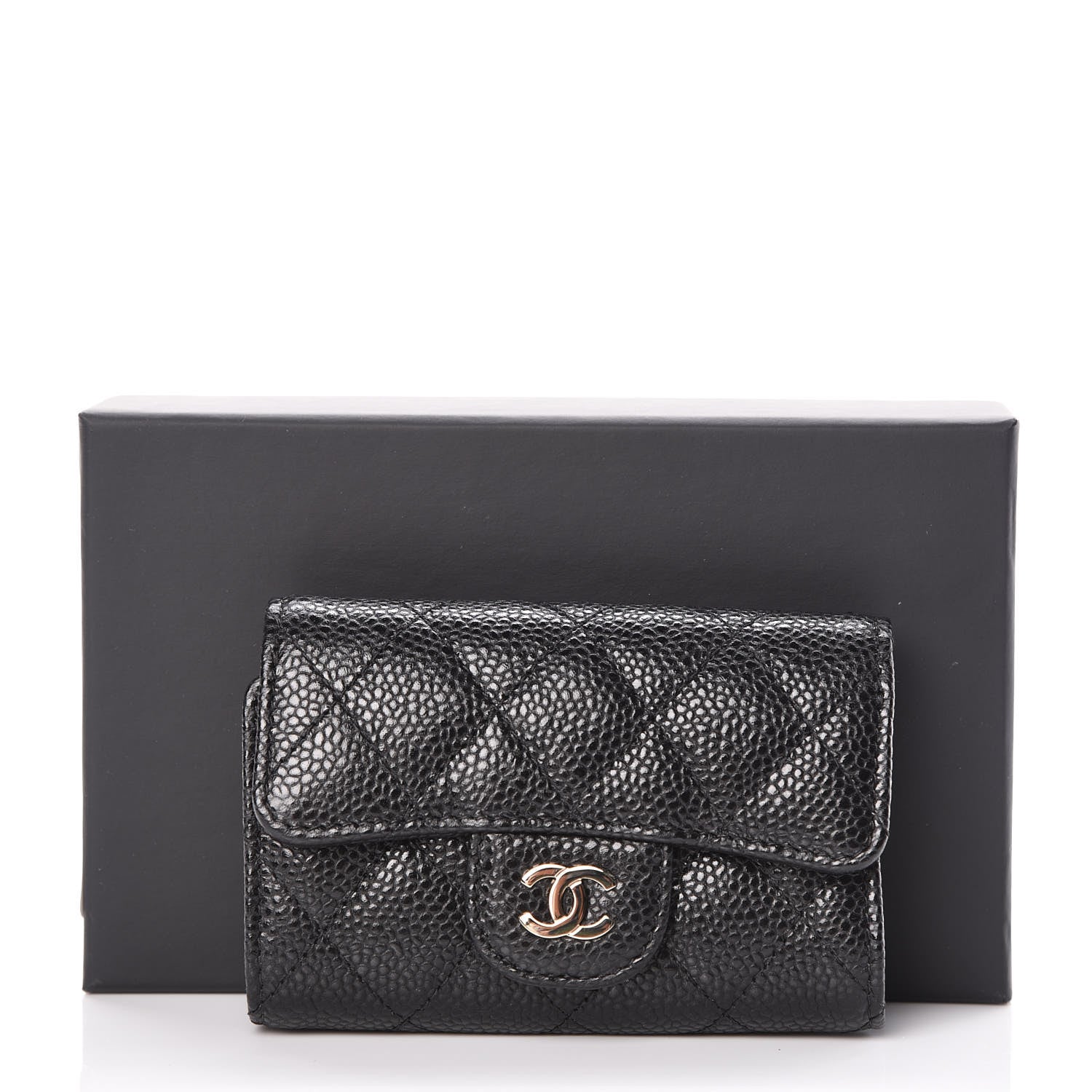 Chanel Caviar Quilted Classic 4 Key Holder Wallet Black 9 of 9