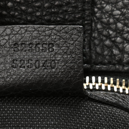 Gucci Calfskin Large Bamboo Shopper Tote Black 6 of 9