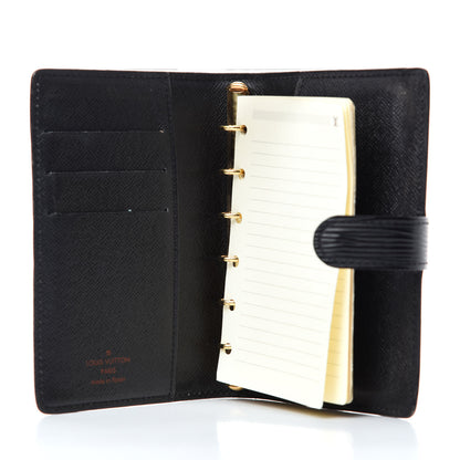 Louis Vuitton Epi Small Ring Agenda Cover Black 5 of 7