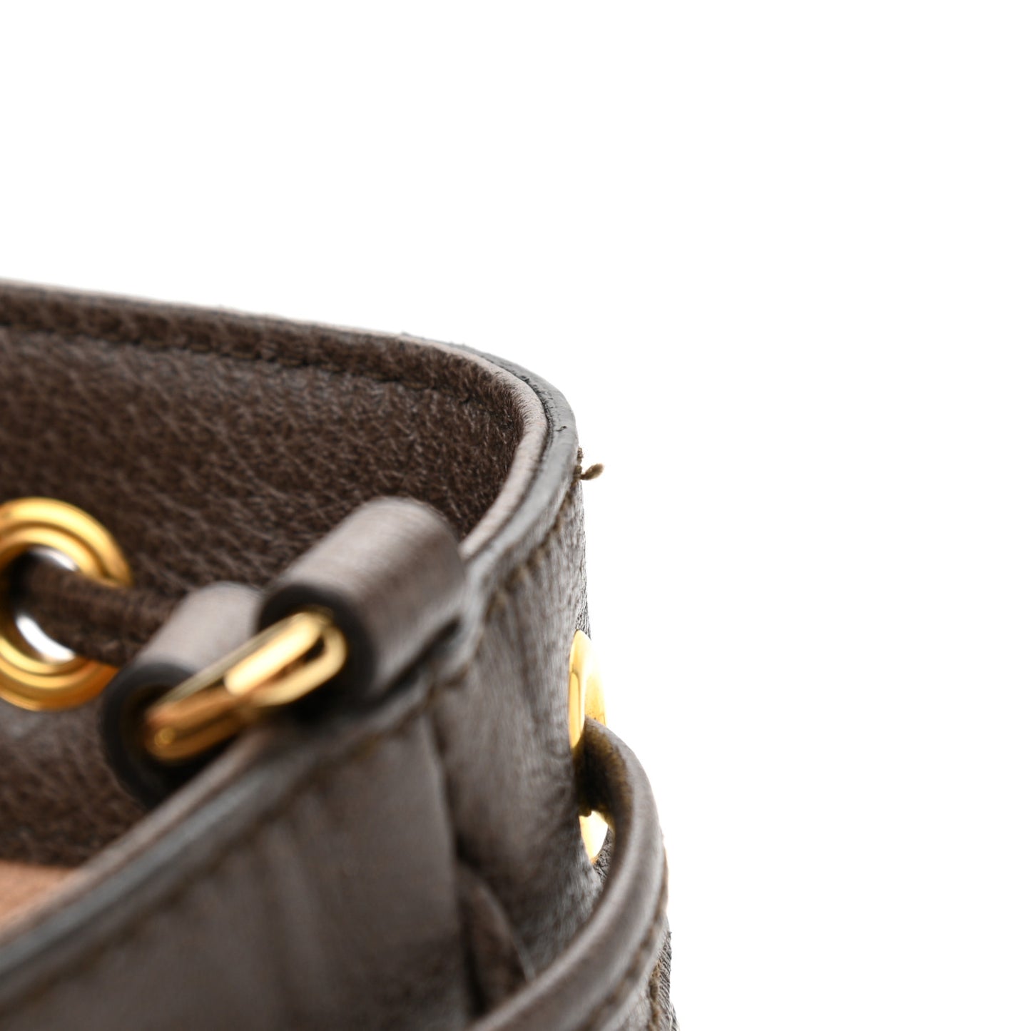 GG Supreme Monogram Web Mini Ophidia Bucket Bag Brown