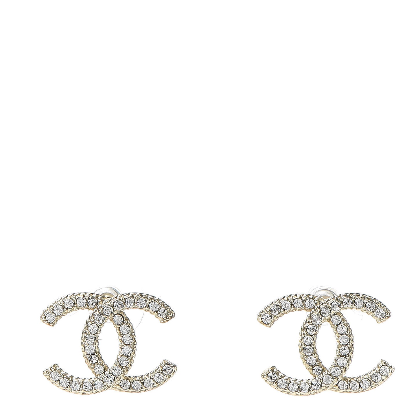 Crystal CC Earrings Gold