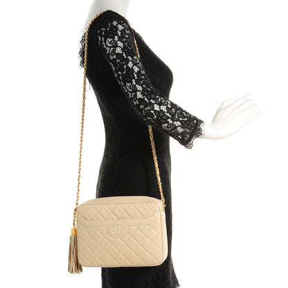 Chanel Lambskin Quilted Camera Case Beige Clair 2 of 9