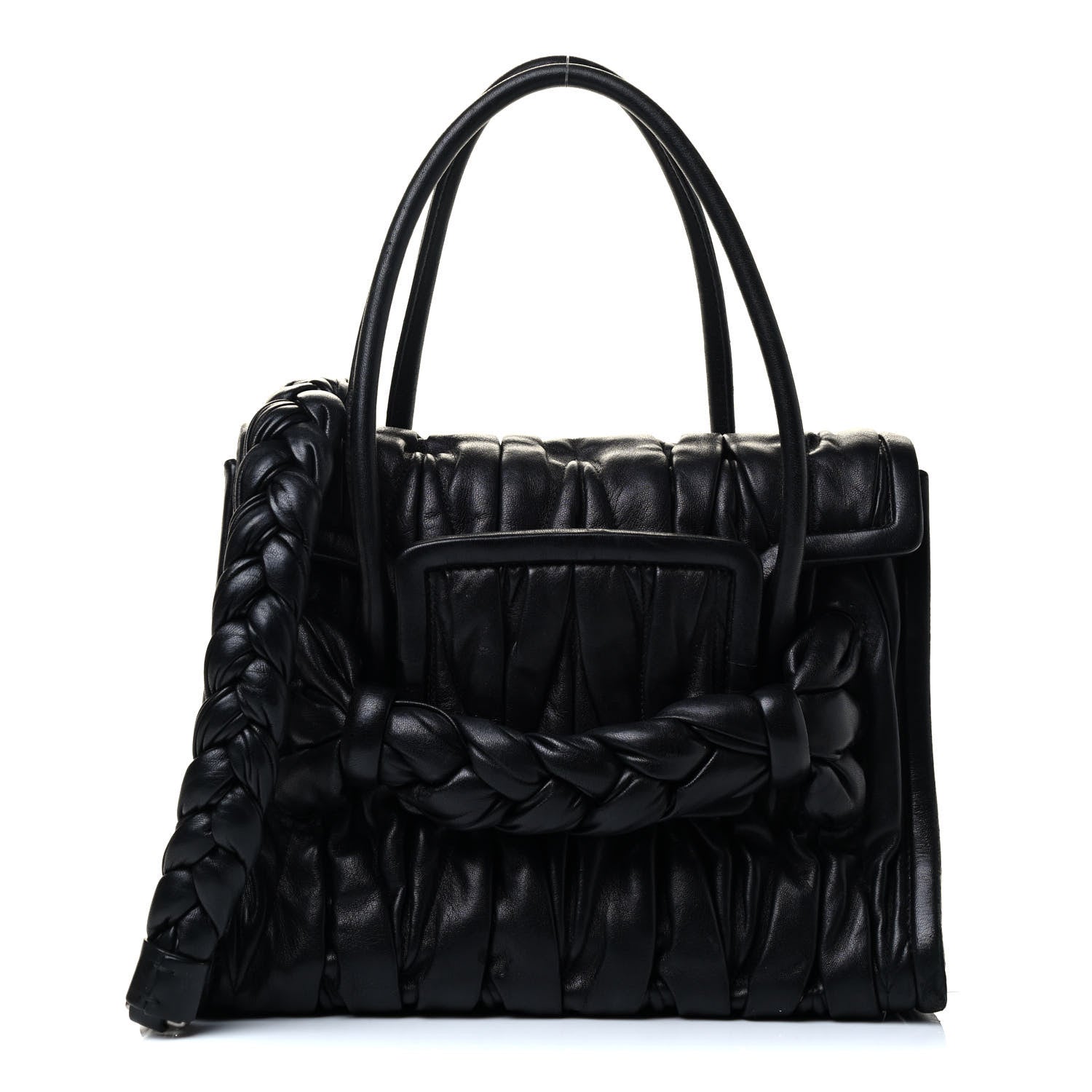 Miu Miu Nappa Matelasse Top Handle Tote Black 1 of 10