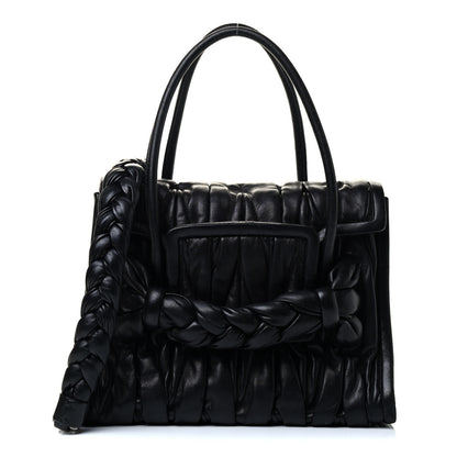Miu Miu Nappa Matelasse Top Handle Tote Black 1 of 10