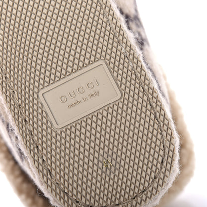 Gucci Covered Wool GG Monogram Womens Fria Horsebit Ankle Boots 41 Beige Ebony Butterscotch 9 of 10