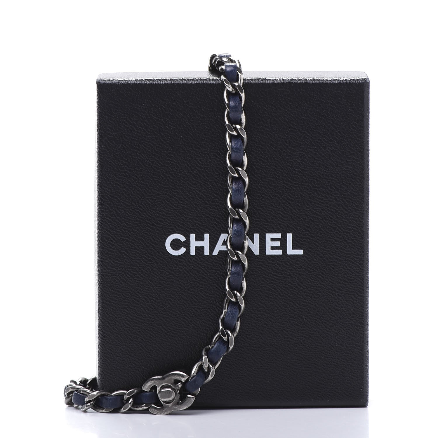Chanel Lambskin CC Turnlock Choker Necklace Navy Blue 6 of 6