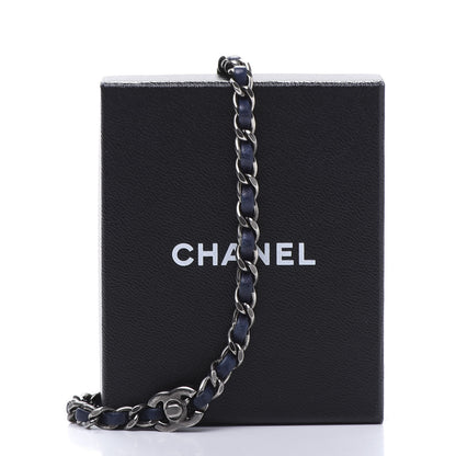 Chanel Lambskin CC Turnlock Choker Necklace Navy Blue 6 of 6