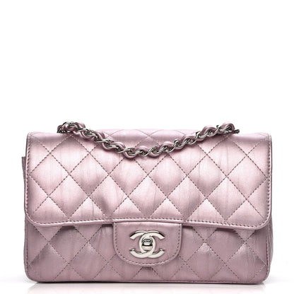 Chanel Metallic Calfskin Quilted Mini Rectangular Flap Pink 1 of 8