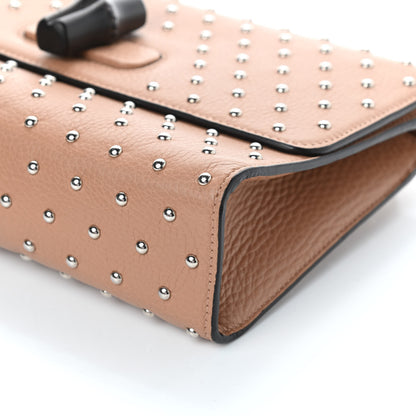 Gucci Calfskin Studded Medium Miss Bamboo Shoulder Bag Camelia 9 of 9